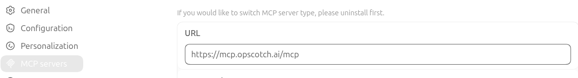 Example of codex mcp server